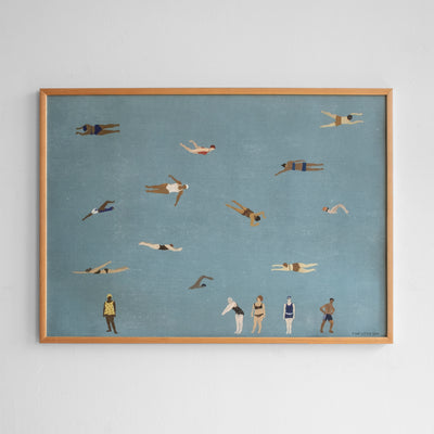 Large 'Swimmers' Print by Elisabeth Dunker 50 x 70cm