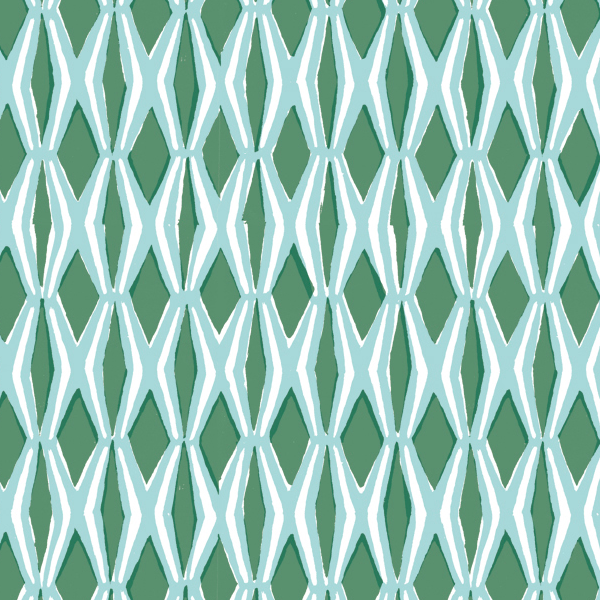 Forest Green and Jade 'Smocking' Wrapping Paper