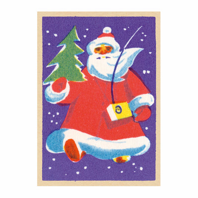 'Santa Claus is Coming to Town' Vintage Matchbox Card Pack of 5