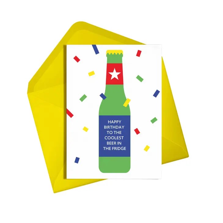 Coolest Beer Birthday Greetings Card