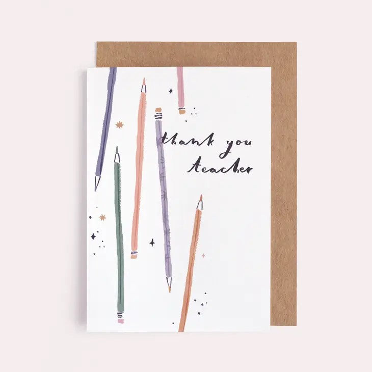 Thank You Teacher Pencils Card