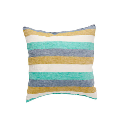 'Lagoon Stripe' Linen Cushion Cover