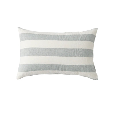Pair of Linen Pillowcases - Fog Stripe