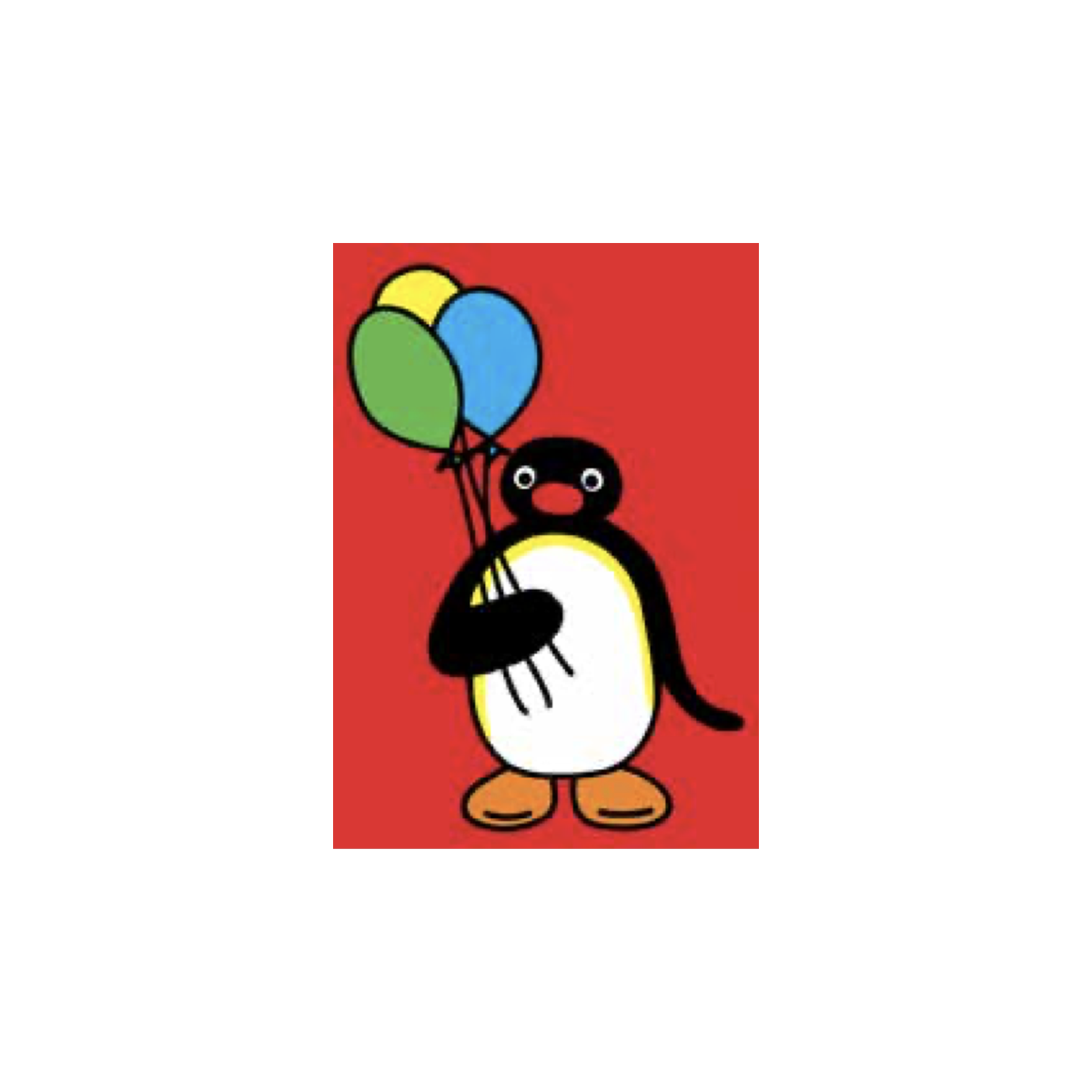 Pingu with Balloons Mini Card