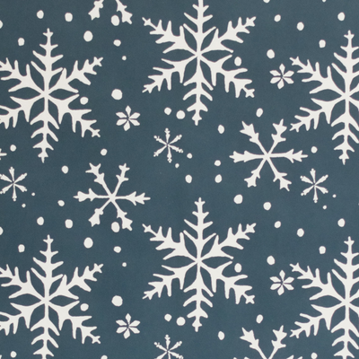 Blue 'Snowflake' Wrapping Paper