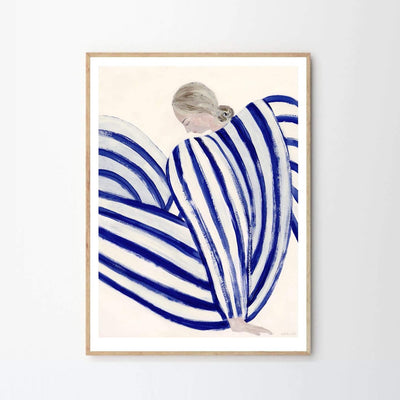 'Blue Stripe at Concorde' Print by Sofia Lind 50 X 70 cm