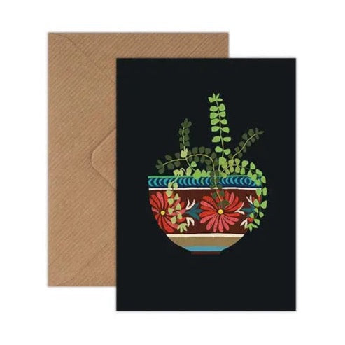 Mexican Bowl Greetings Card by Brie Harrison