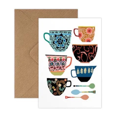 Folk Collection Greetings Card by Brie Harrison