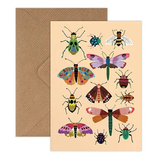 Insects Greetings Card by Brie Harrison