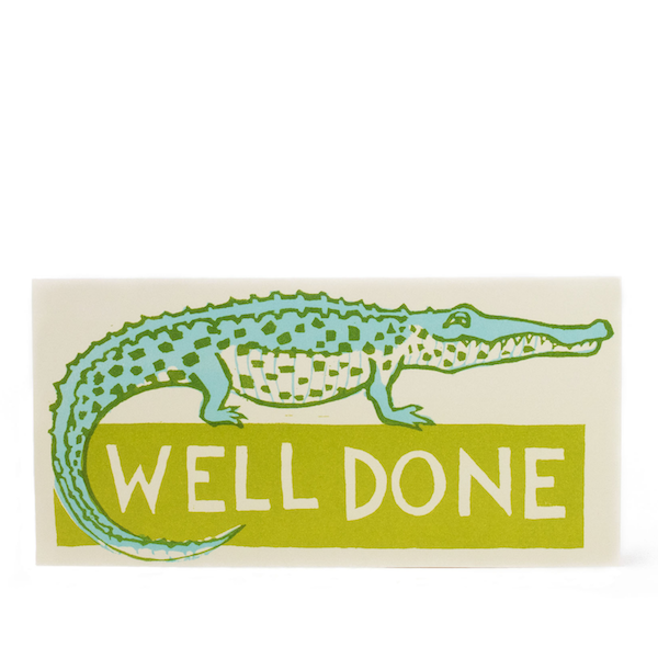 Crocodile Well Done Long Card