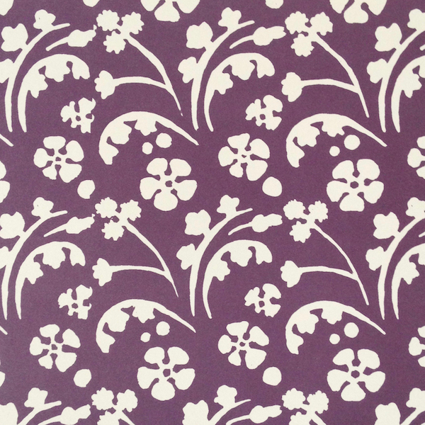 Violet 'Wild Flowers' Wrapping Paper