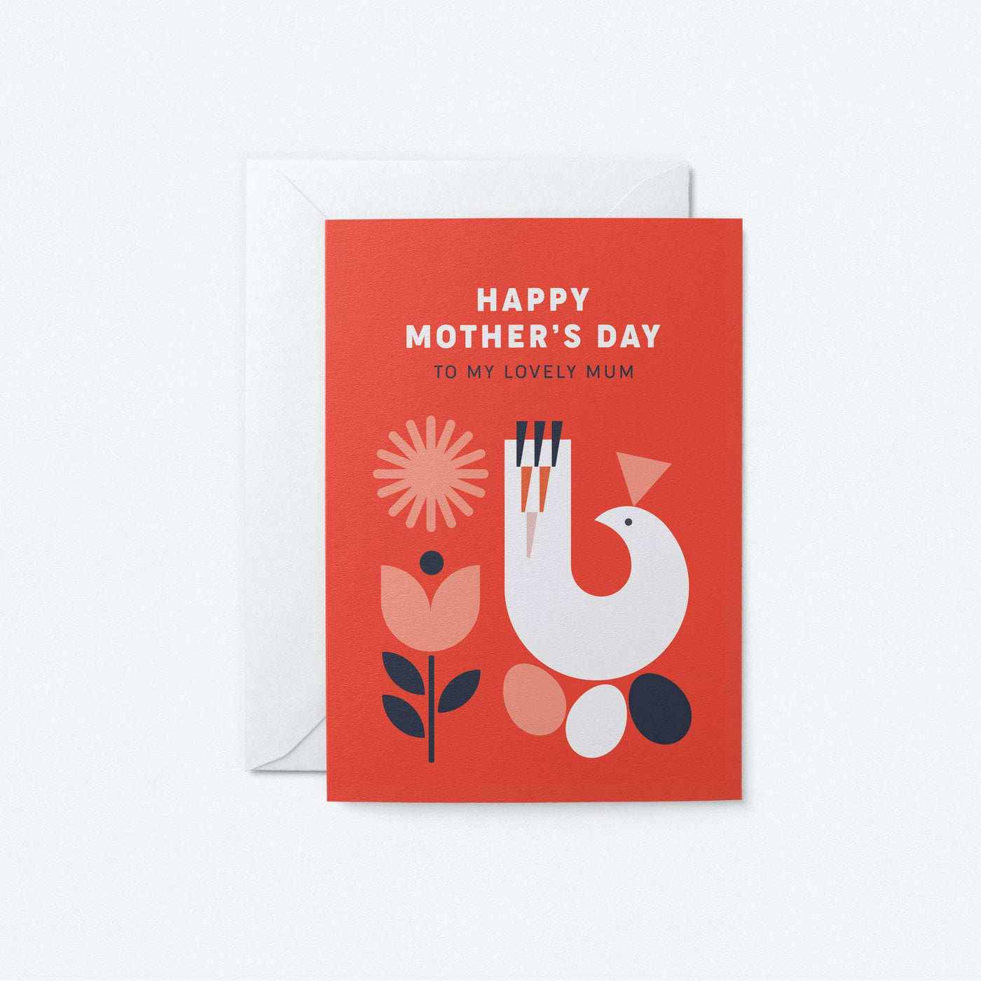 Lovely Mum, Red Bird Mothers Day Card