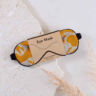 SALE Linen and Merino Eye Mask - Mustard