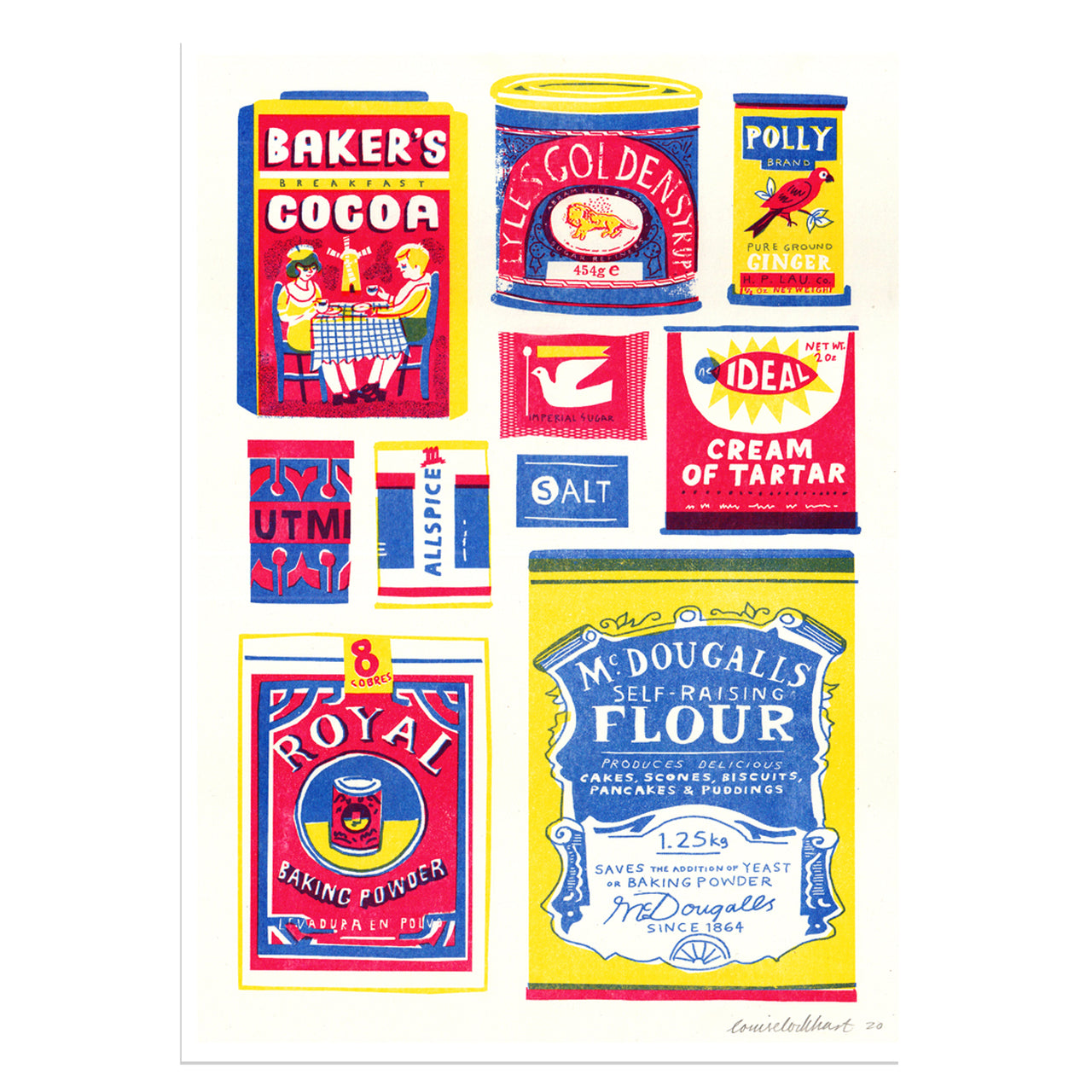 Baking Collection A3 Risograph Print
