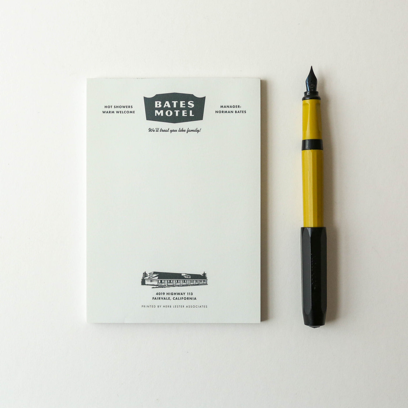 Fictional Hotel Notepad