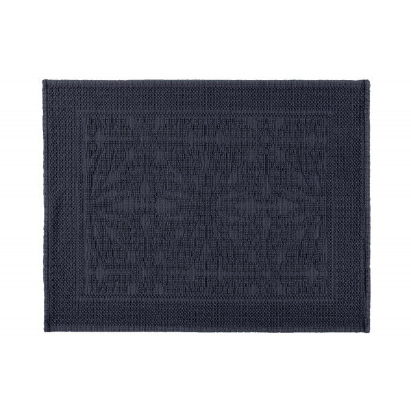 Woven Cotton Bath Mat - Denim