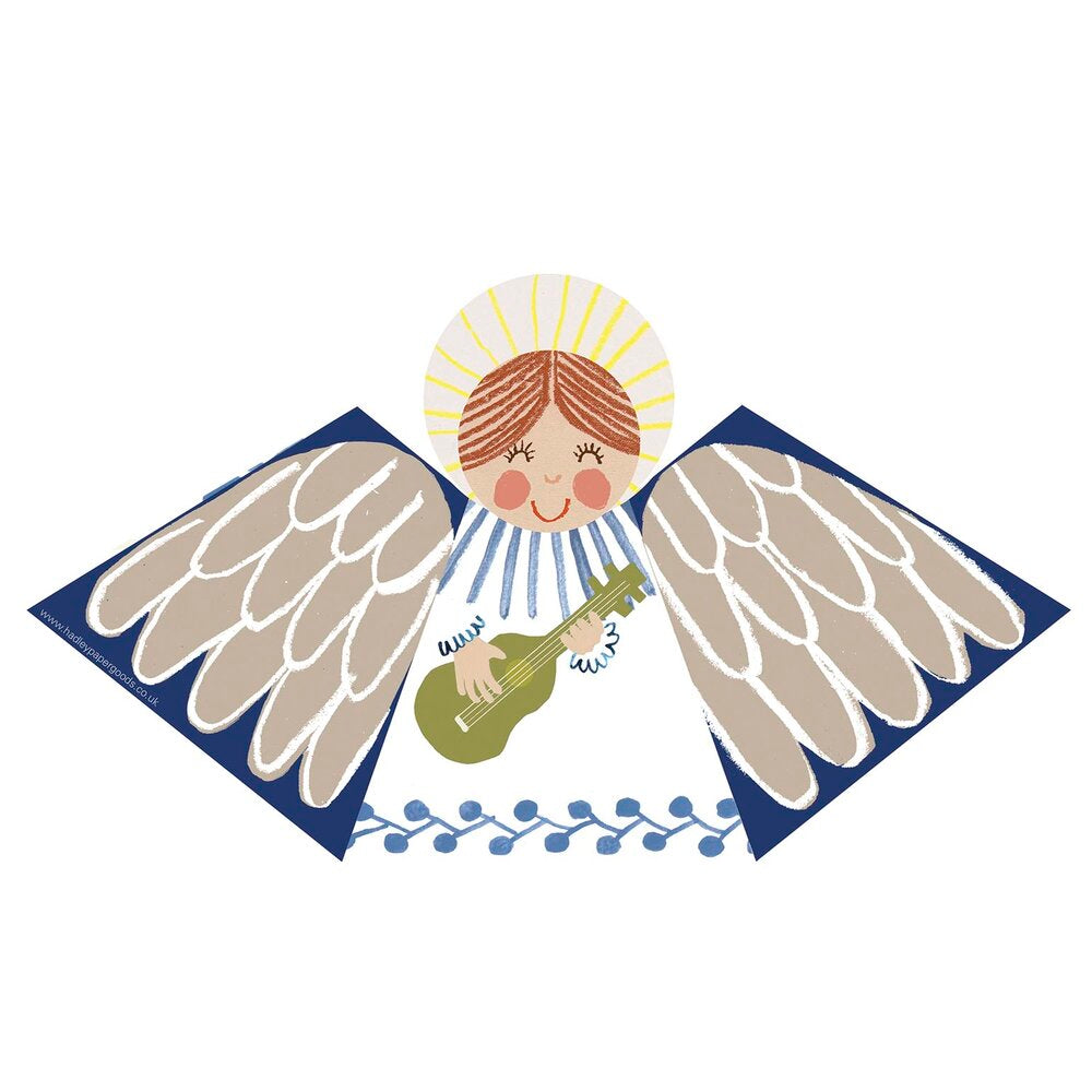 Blue Angel Fold Out Christmas Card