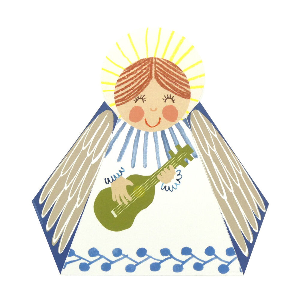 Blue Angel Fold Out Christmas Card