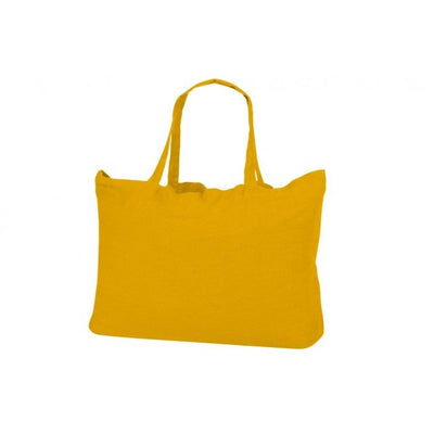 Washed Linen Sloppy Shoulder Bag - Saffron
