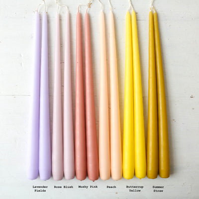 Dipped Pair of 10" Dinner Candles