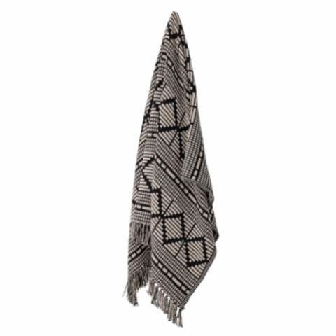 Gutte Recycled Cotton Throw - Black