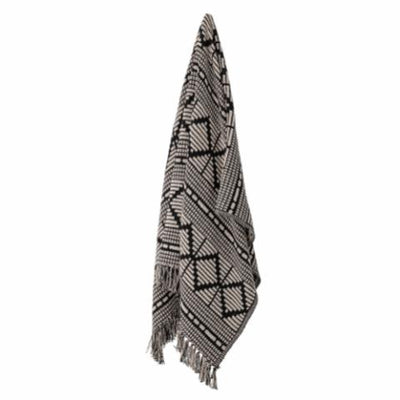 Gutte Recycled Cotton Throw - Black