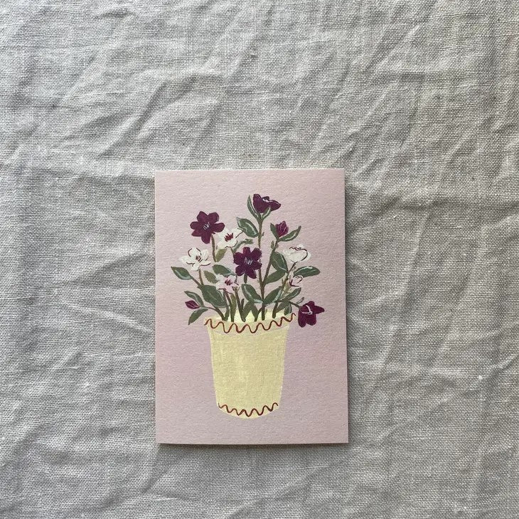 Hellebore Vase Mini Card