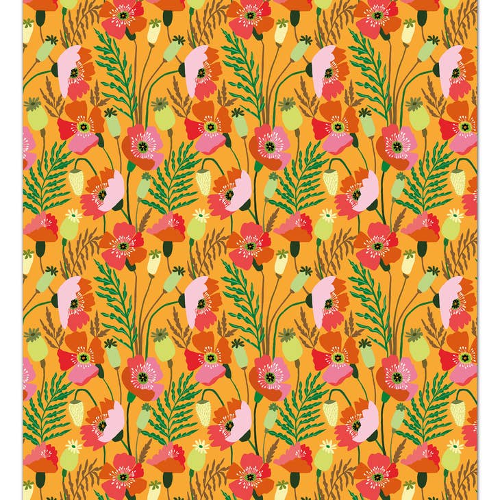 Poppies Wrapping Paper by Brie Harrison