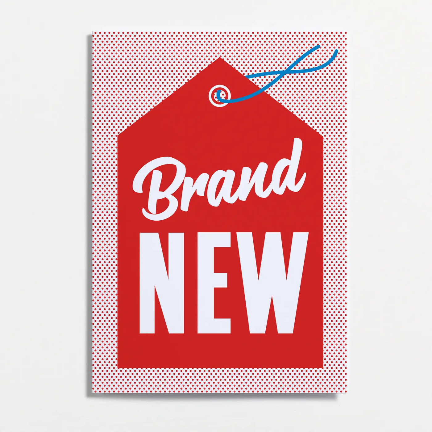 Brand New Tag Greetings Card - Red