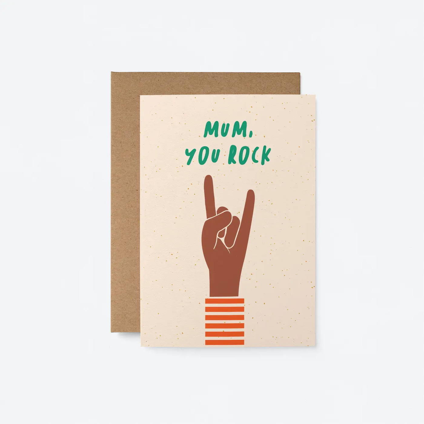 Mum, You Rock Greetings Card - Red Sleeve