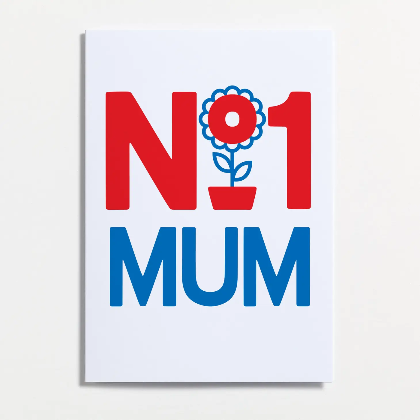 No.1 Mum Flower Pot Greetings Card