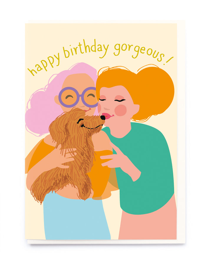 Gorgeous! Doggie Kisses Birthday Card