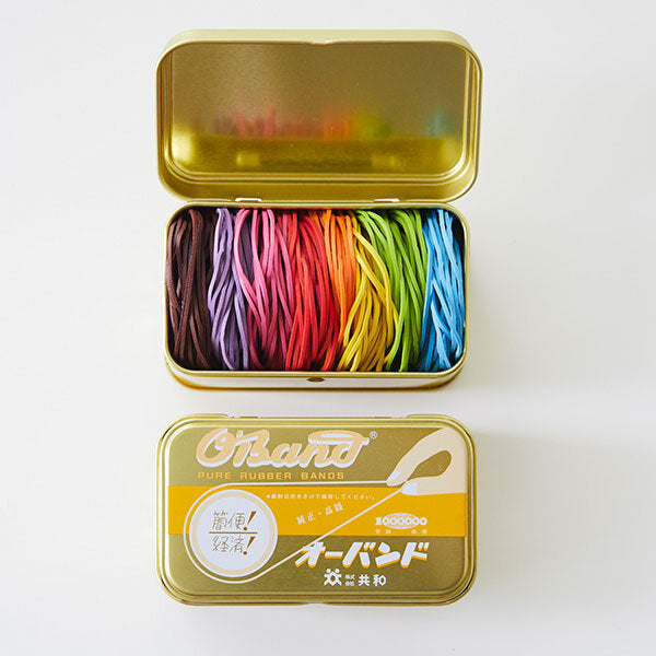 Tin of Rubber Bands - Rainbow
