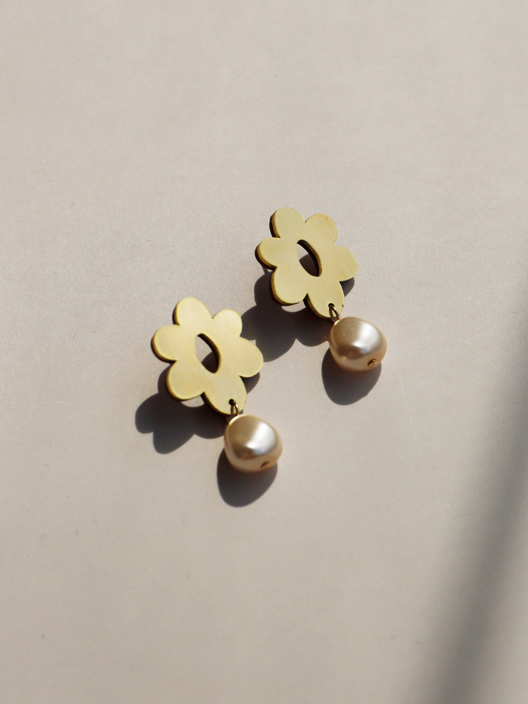 Mia Studs in Brass