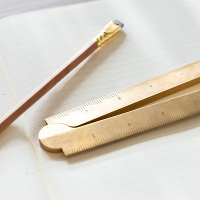 'Stria' Brass Folding Ruler