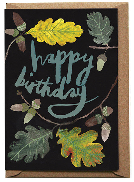 Leafy Birthday Greetings Card