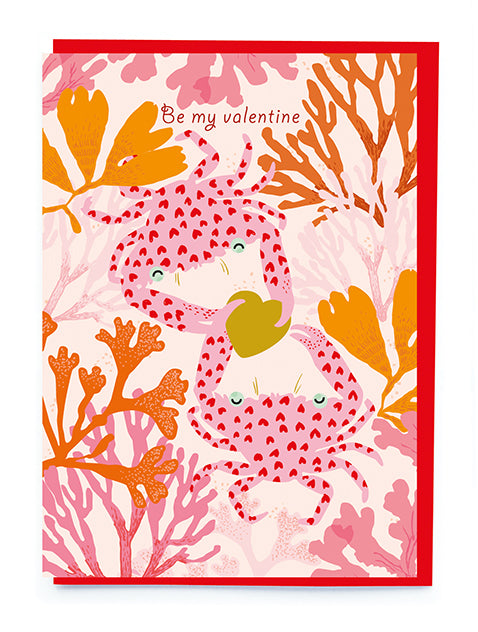 Crabs and Heart Greetings Card
