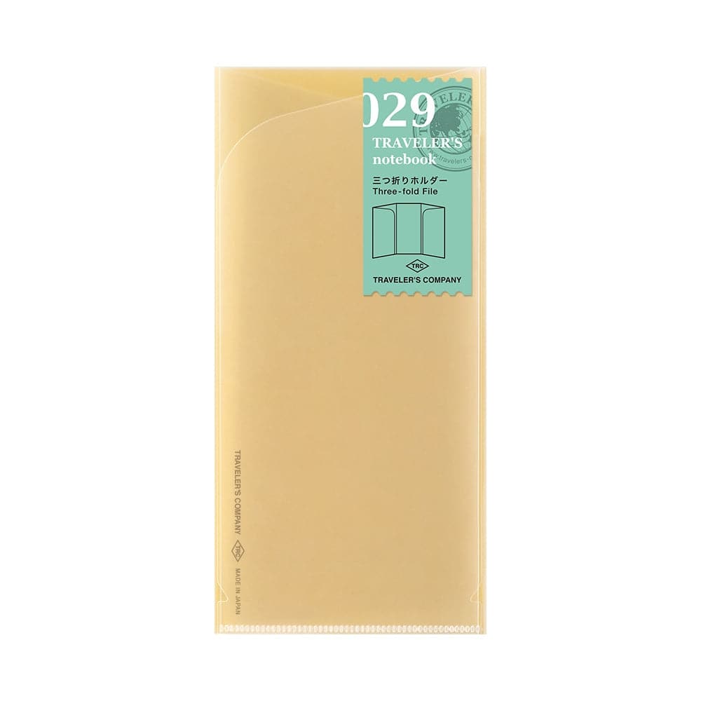 029 Three Fold File - TRAVELER'S Notebook Insert