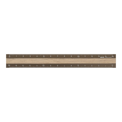 15cm Aluminium & Wood Ruler