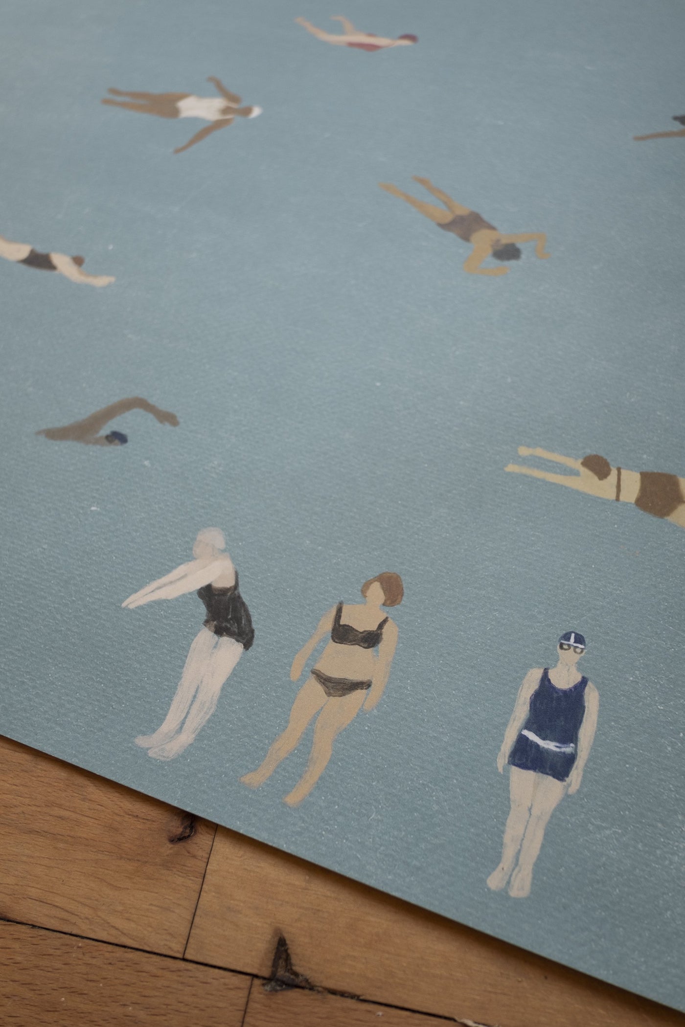 Large 'Swimmers' Print by Elisabeth Dunker 50 x 70cm