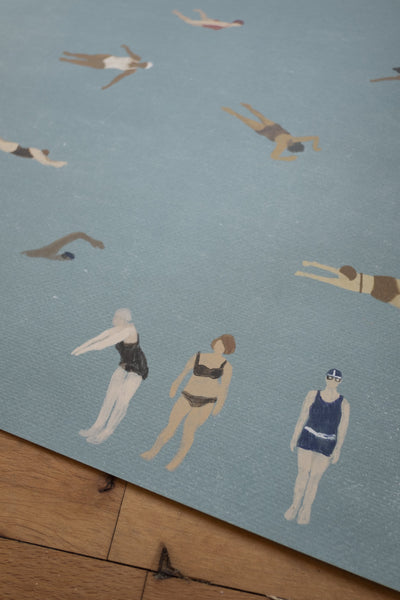 Large 'Swimmers' Print by Elisabeth Dunker 50 x 70cm