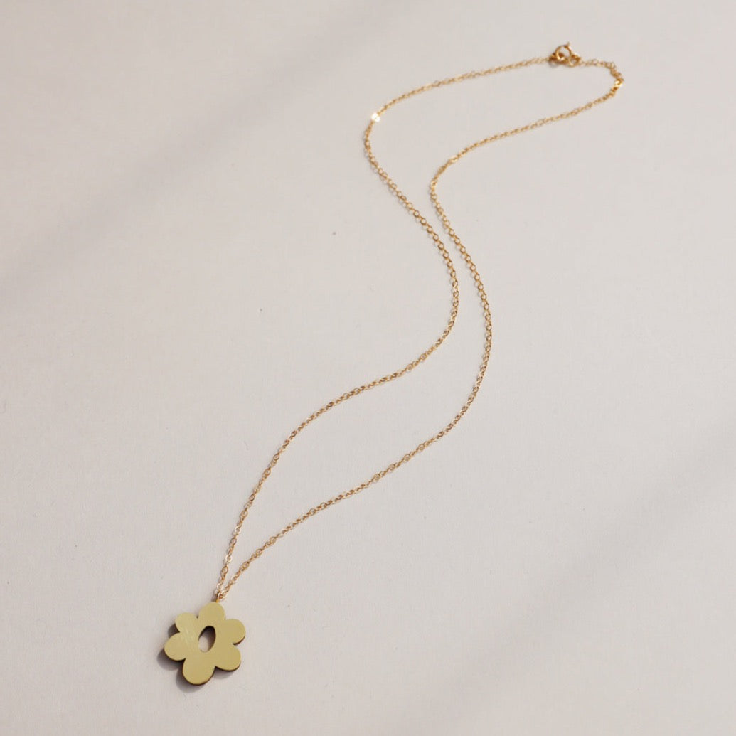 Mia Necklace in Brass