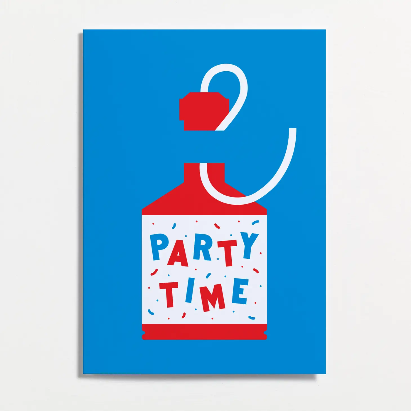 Party Time Popper Greetings Card