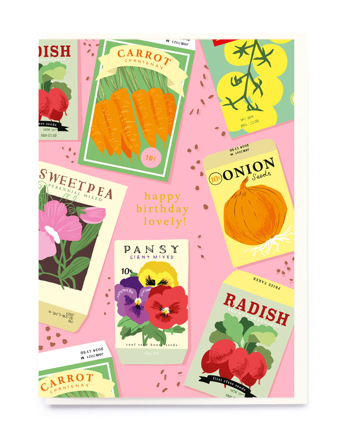 Seed Packets Birthday Card