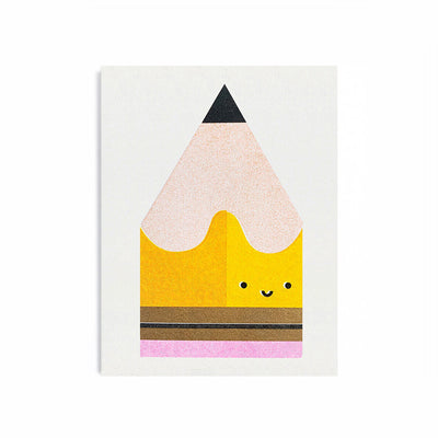 Pencil Mini Card - Yellow