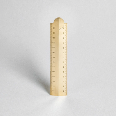 'Stria' Brass Folding Ruler