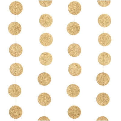 2m Glittery Paper Disc Garland -  Small