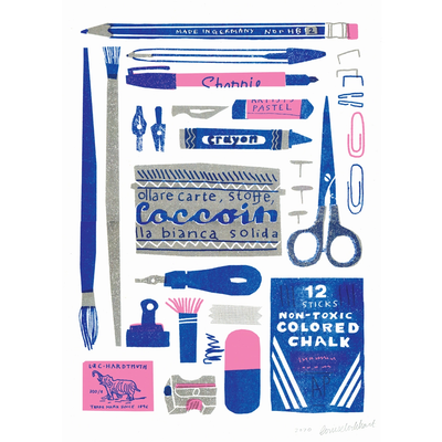 Stationery Collection A3 Risograph Print