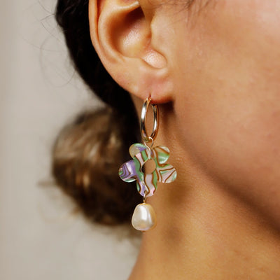 Billie Hoops in Iridescent Ripple