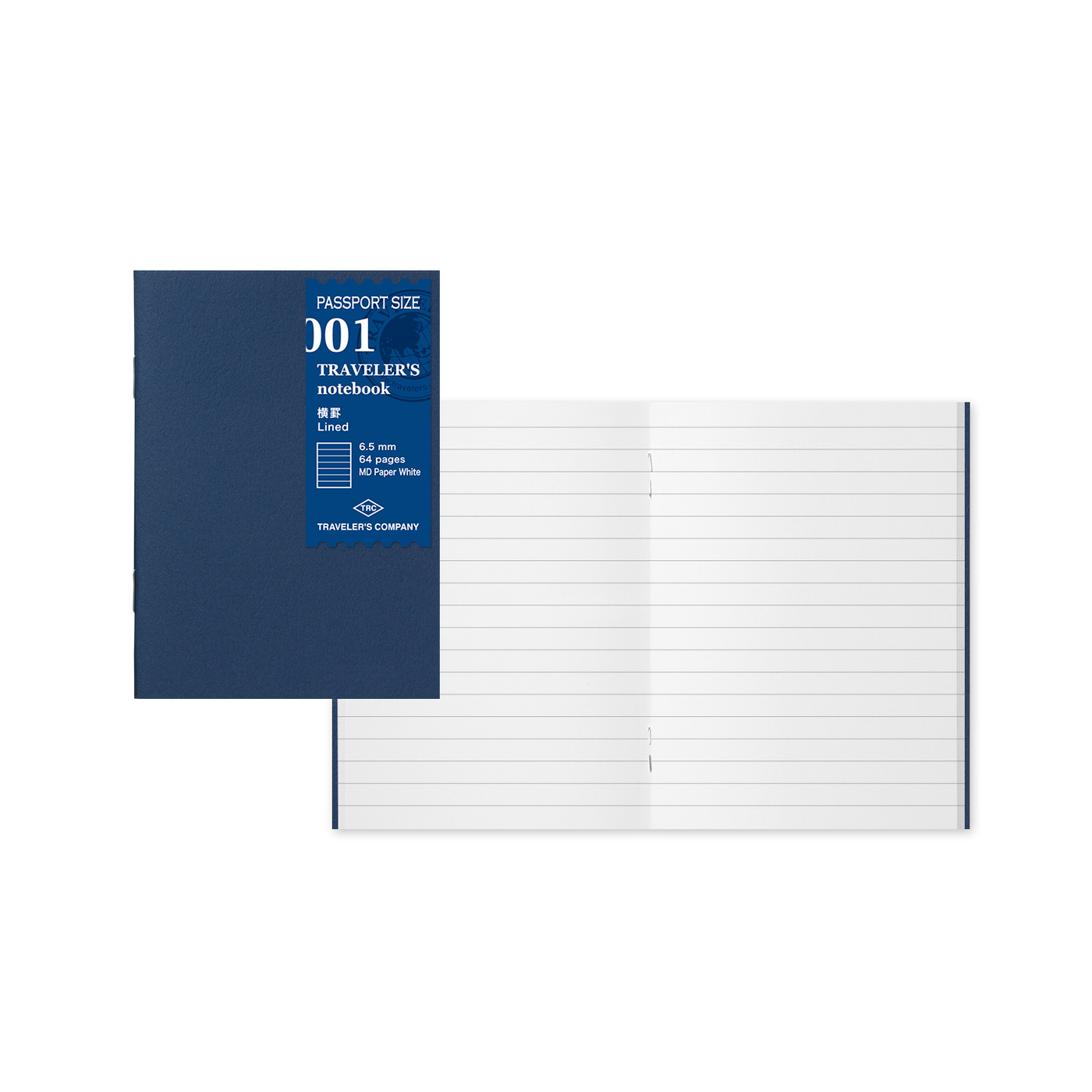 001 Lined Notebook - Passport TRAVELER'S Notebook Insert